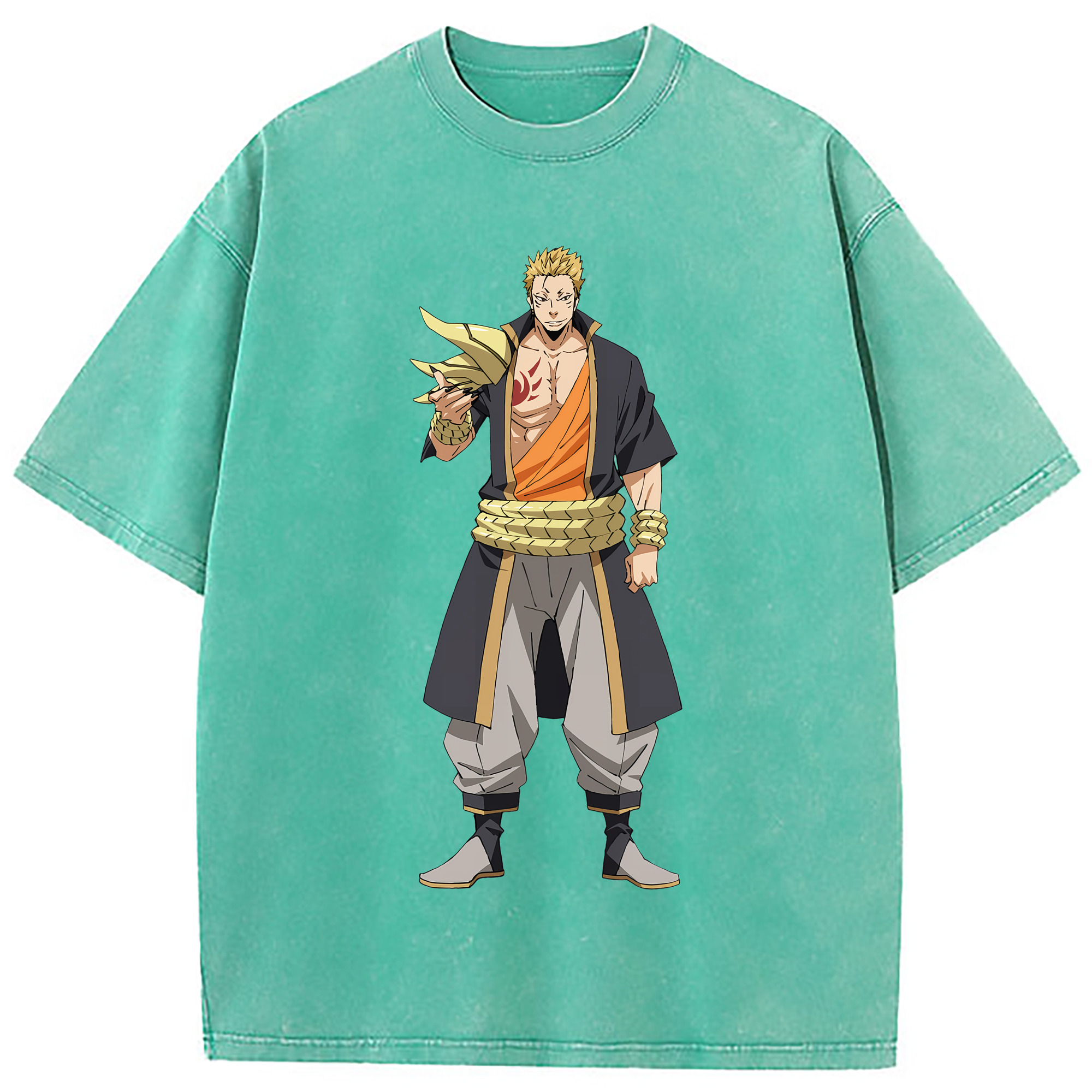（画像用） 転スラ Regarding Reincarnated to Slime 綿100% ヴィンテージ風 半袖Tシャツ（フロントプリント）